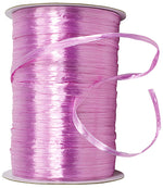 Load image into Gallery viewer, Premium - Pearl Finish Raffia Ribbon --- 1/4in x 100 yards --- Orchid Color
