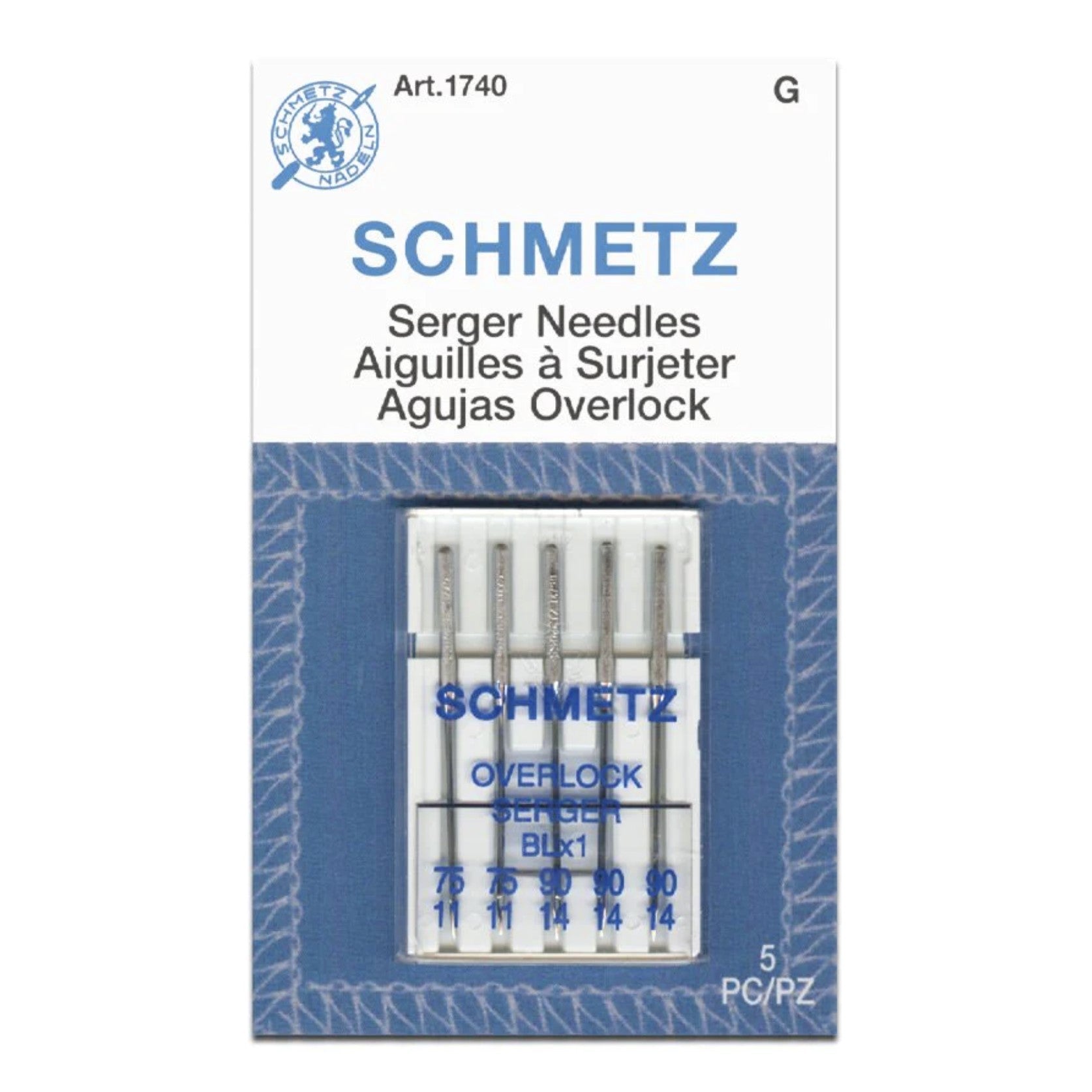 Serger / Overlock -- Machine Needles (BLx1), Assorted Sizes by Schmetz®
