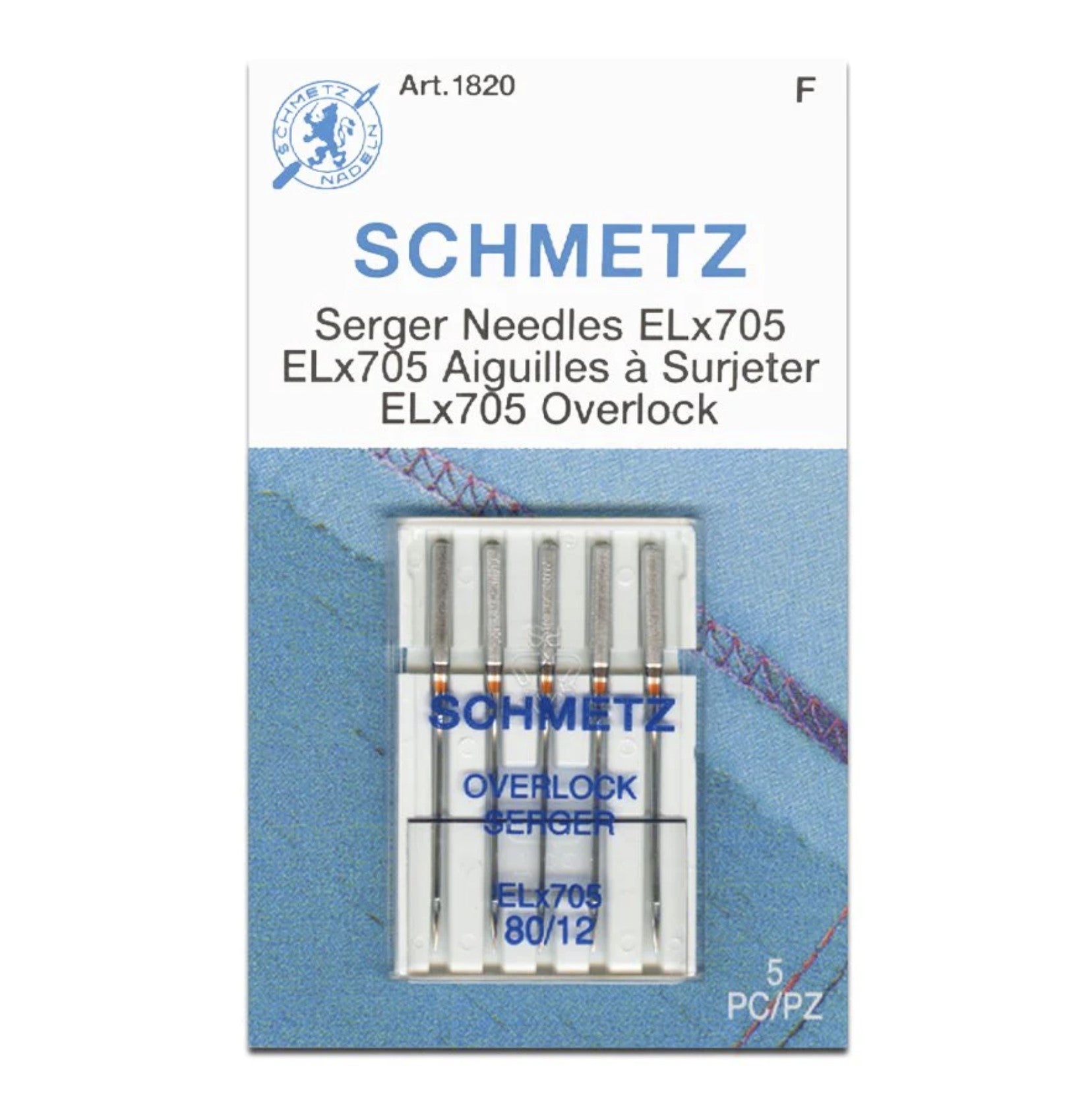 Serger / Overlock -- Machine Needles (ELx705), Various Sizes by Schmetz®