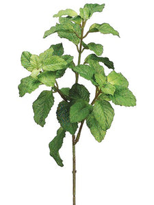 10 in --- Green Color - Mint Herb Plant, Artificial Flower Bush