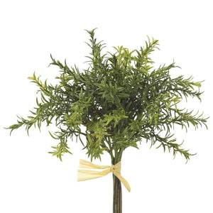 10 in --- Green Color -- Rosemary Herb - Artificial Flower Bush (6 Stems per bundle)