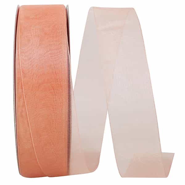 Chiffon Mono Sheer Ribbon -- Peach Color --- Various Sizes – Blanks for ...