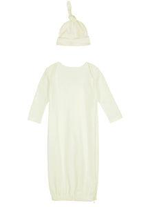 Baby Embroidery Sleep Gown Blank Set, Pearl Color