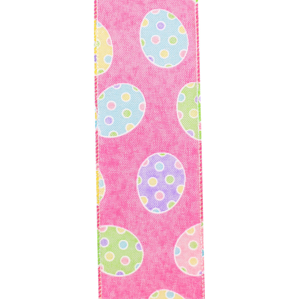 Easter Ribbons -- 2.5 in x 10 yards --- Eggs-cellent Easter Linen Wire ...