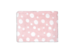Load image into Gallery viewer, Dotted Flannel Fleece Baby Blanket, 30 x 36 in, Pink &amp; White Color
