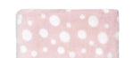Load image into Gallery viewer, Dotted Flannel Fleece Baby Blanket, 30 x 36 in, Pink &amp; White Color
