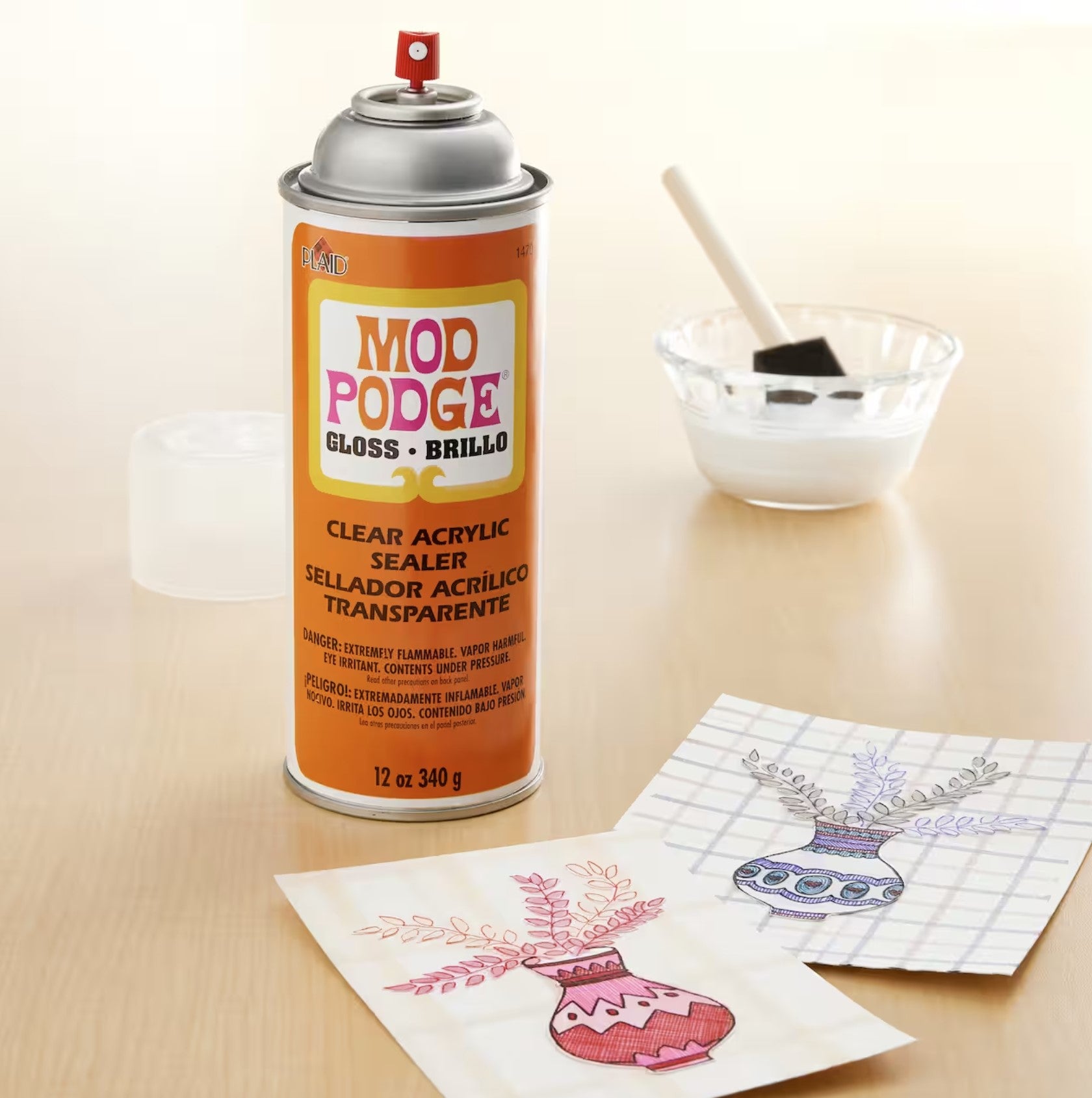 Mod Podge 1470 Clear Acrylic Sealer, 12 oz, Gloss (2) — Grand River Art  Supply