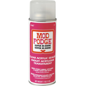 Spray Clear Acrylic Sealer (Super Hi-Shine), 11 oz.  Mod Podge®