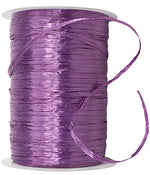 Load image into Gallery viewer, Premium - Pearl Finish Raffia Ribbon --- 1/4in x 100 yards --- Plum Color
