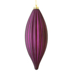 Load image into Gallery viewer, 8" -- Matte &amp; Shiny - Drilled Line Finial Christmas Ornaments — Various Colors -- 4 Pack by Vickerman®
