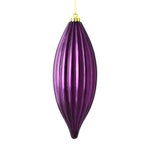 Load image into Gallery viewer, 8" -- Matte &amp; Shiny - Drilled Line Finial Christmas Ornaments — Various Colors -- 4 Pack by Vickerman®
