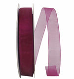 Load image into Gallery viewer, Chiffon Mono Sheer Ribbon -- Plum Color --- Various Sizes
