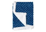 Load image into Gallery viewer, Popcorn Sherpa Baby Blanket -- 30 x 40 in - Navy Color
