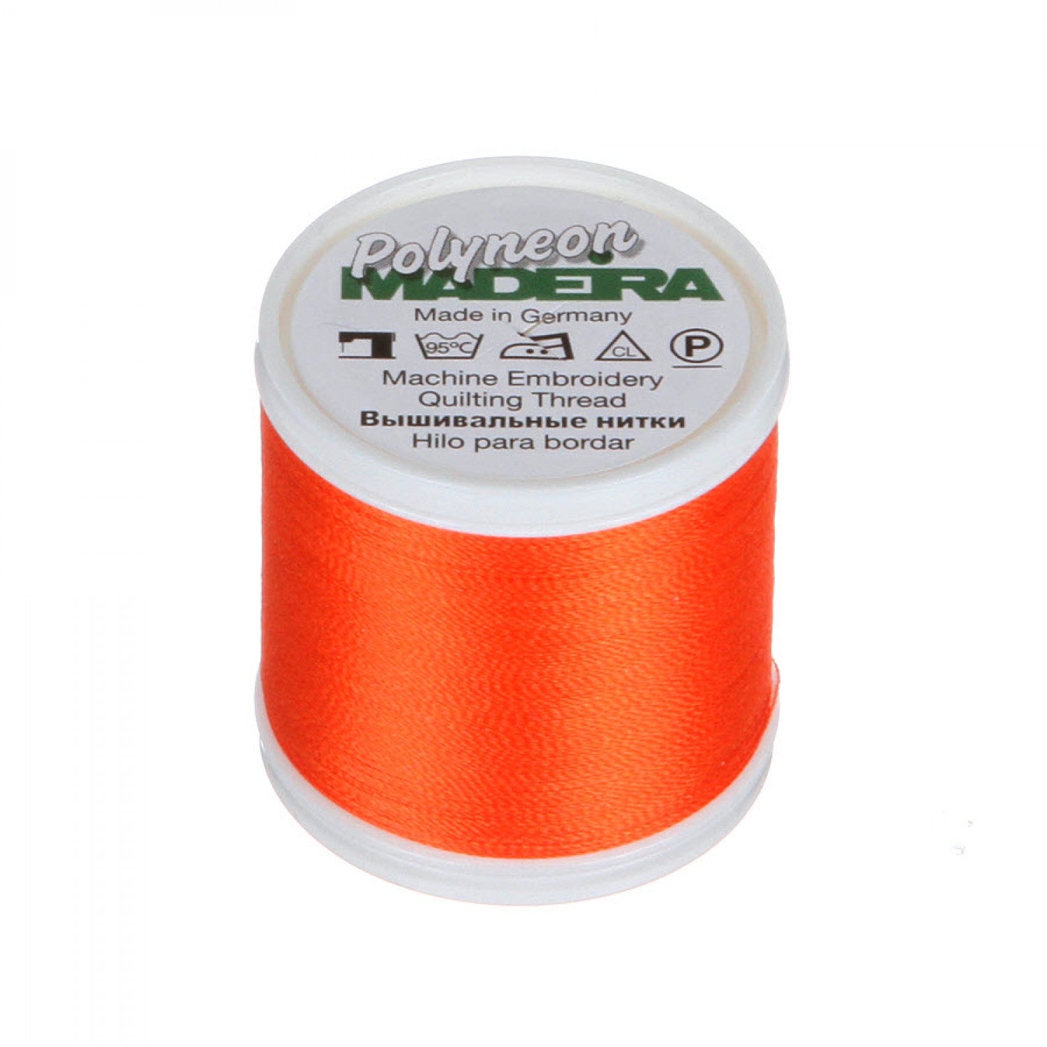 Pumpkin Orange Color -- Ref. # 1678 -- Polyneon Machine Embroidery Thread -- (#40 / #60 Weights), Various Sizes by MADEIRA