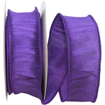 Load image into Gallery viewer, Florist Basics -- Dupioni Supreme Wired Edge Ribbon -- Purple Color - Various Sizes
