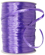 Load image into Gallery viewer, Premium - Pearl Finish Raffia Ribbon --- 1/4in x 100 yards --- Purple Color
