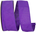 Load image into Gallery viewer, Florist Basics -- Dupioni Supreme Wired Edge Ribbon -- Purple Color - Various Sizes
