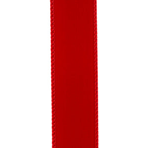 Outdoor Ribbon --- 1-1/2 inch  x  10 yards - Value Velvet Wired Edge Ribbon -- Red Color