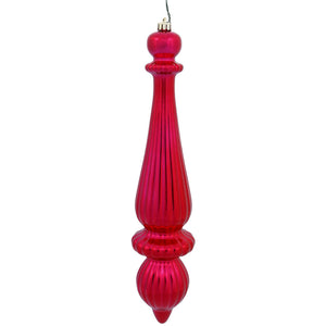 14" -- Red Matte -- Finial Drop Ornament (Pack of 2) by Vickerman®