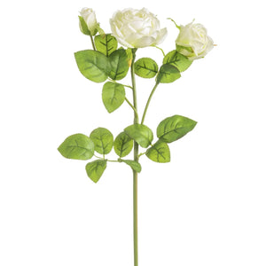 19 in --- Cream Color --- Rose Flower Stem With Bud -- Artificial Flower