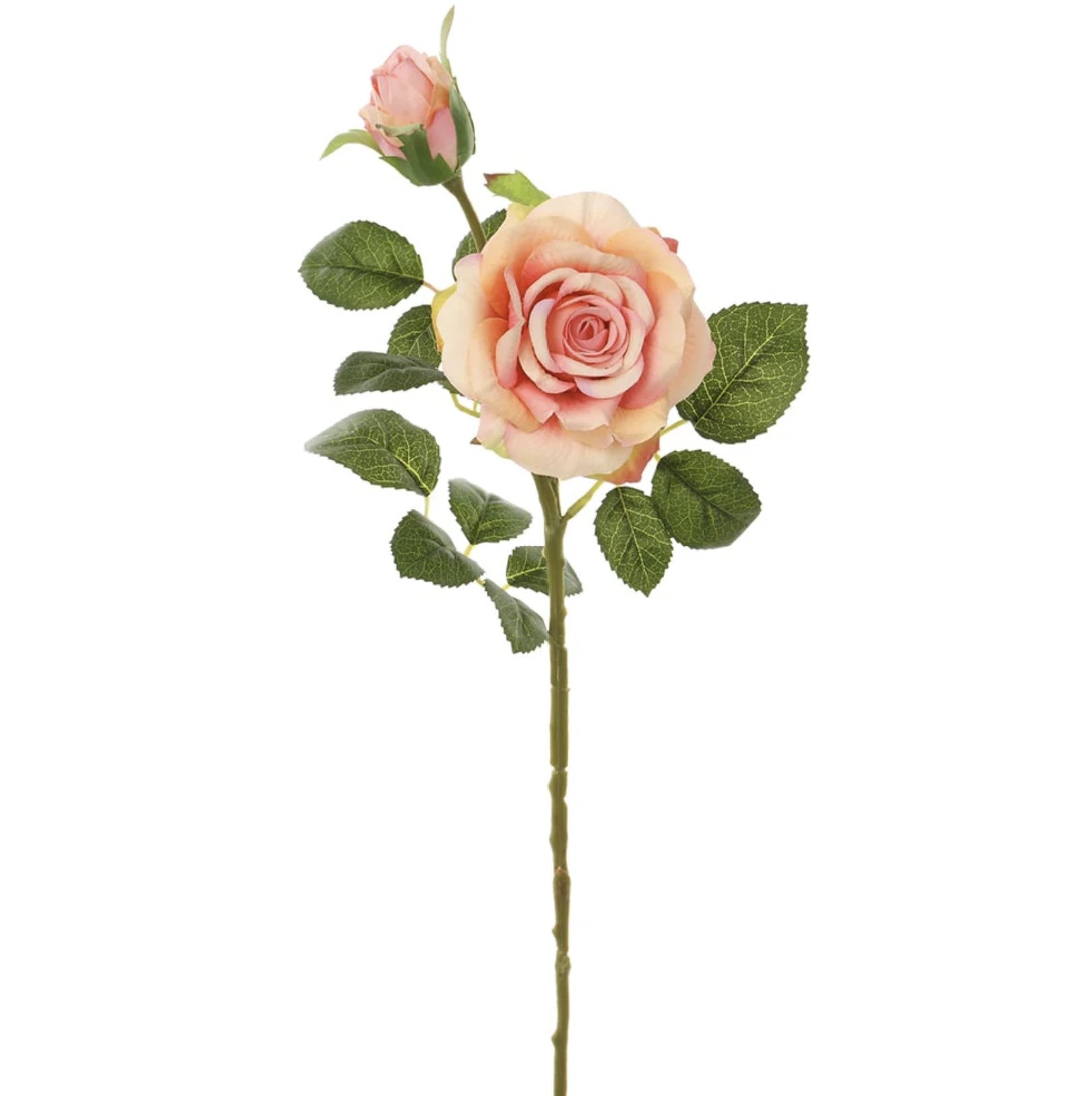 18 in --- Soft Pink Color --- Silk Rose Flower Stem -- Artificial Flower