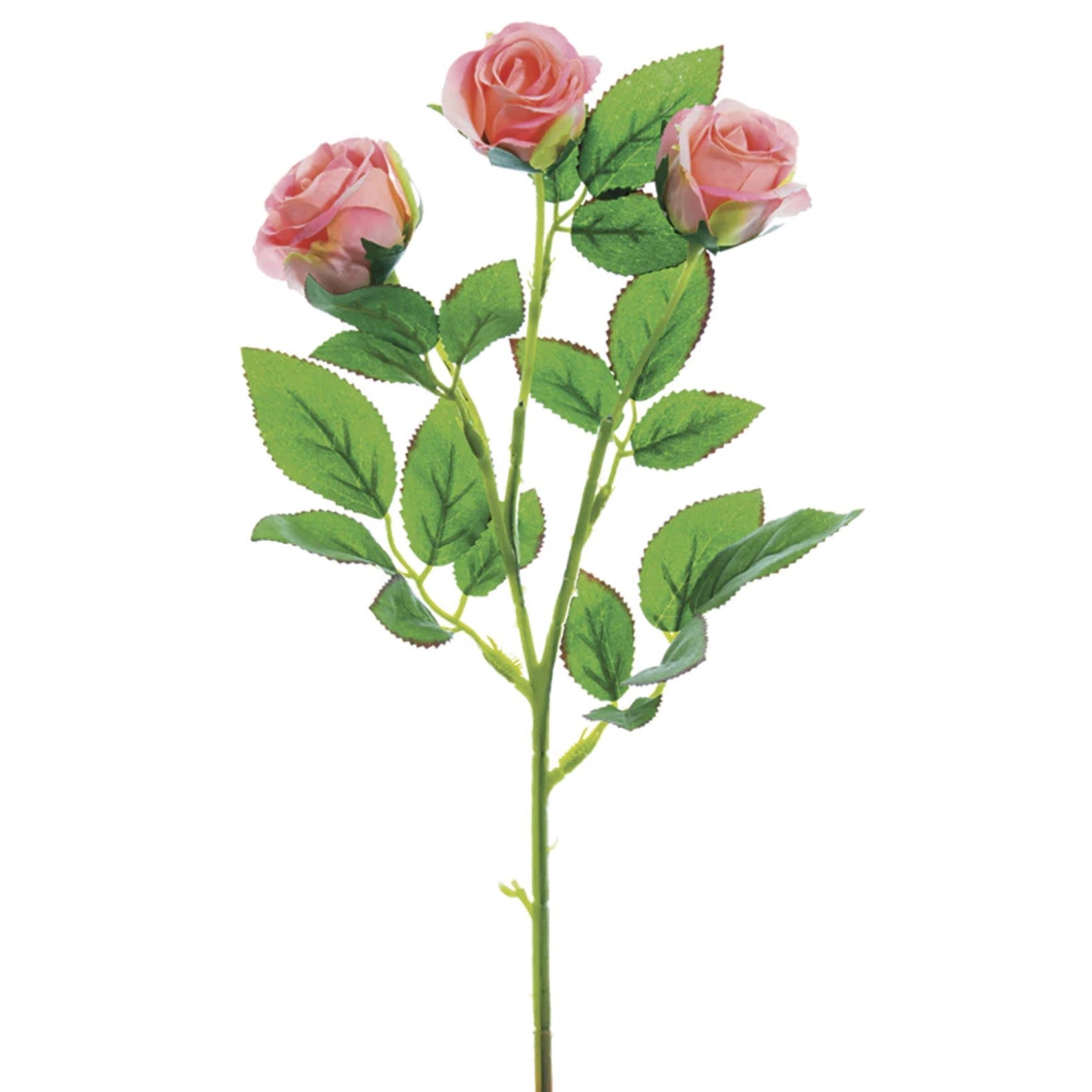 16.5 in --- Pink --- Silk Rose Flower Spray -- Artificial Flower