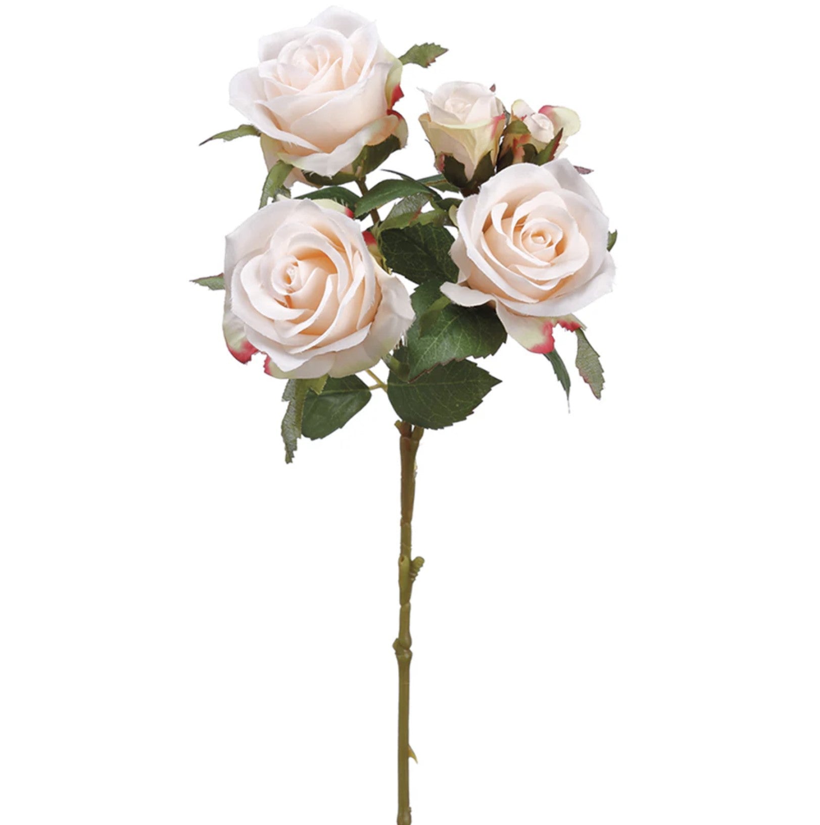 15.5 in --- Blush Color --- Silk Rose Flower Spray -- Artificial Flower