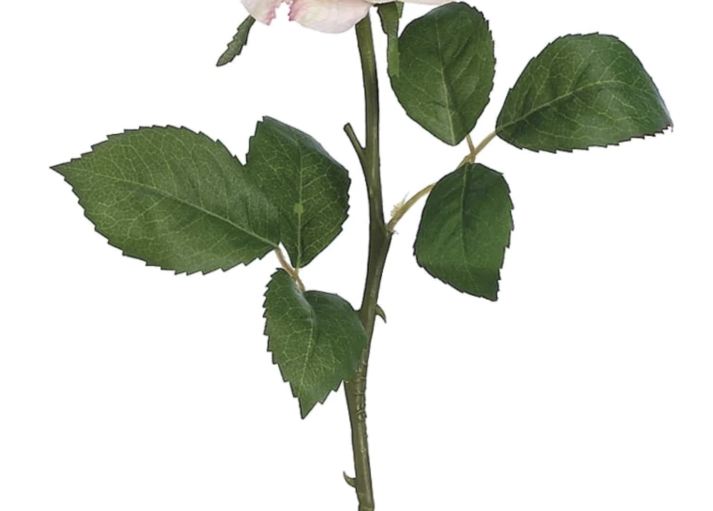 17.5 in --- Pastel Apricot Color - Open Rose Bud Spray - Artificial Flower