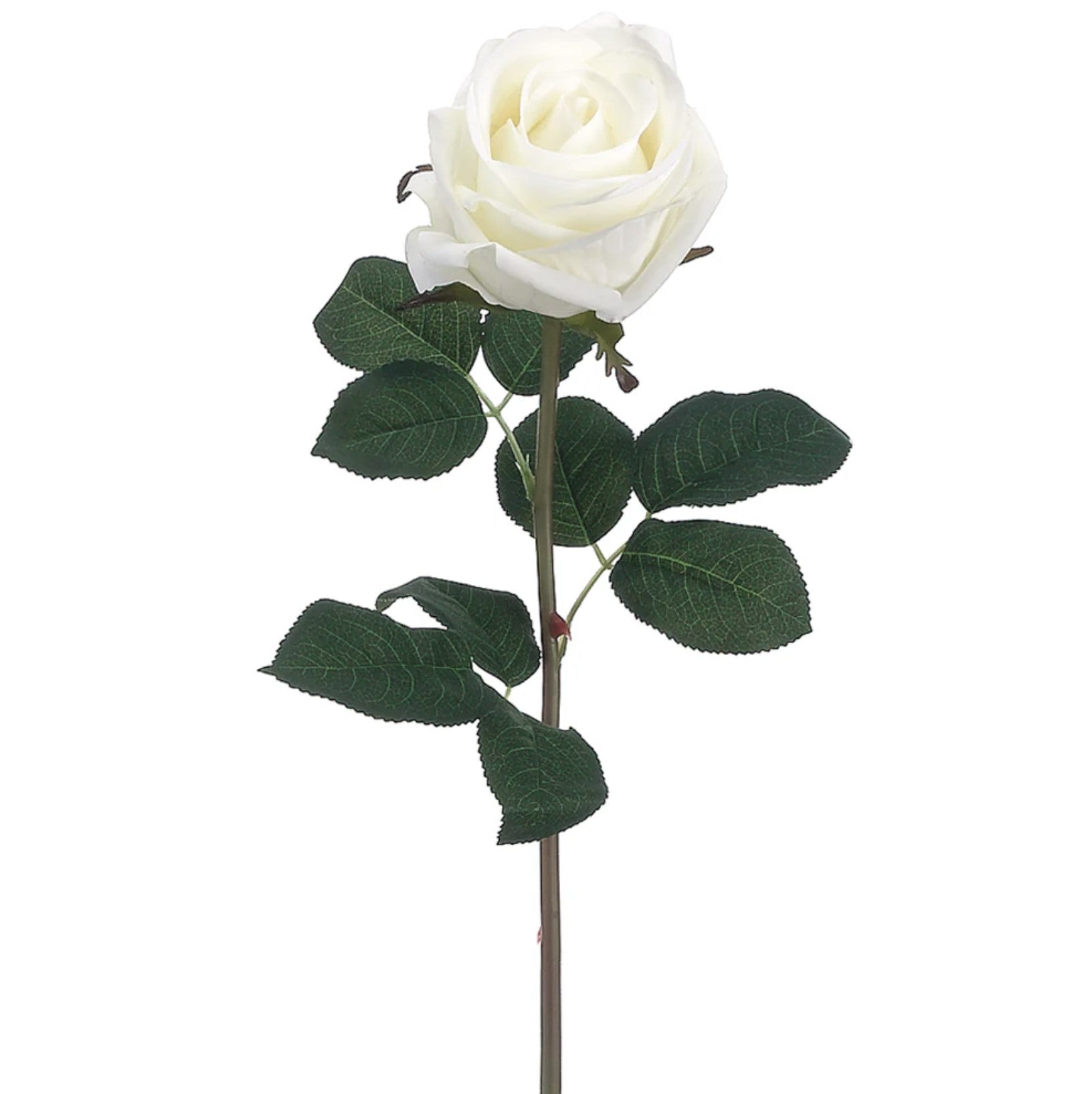 20 in --- White Color --- Silk Real Touch Rose Flower Spray -- Artificial Flower