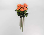 Load image into Gallery viewer, 20.5 in --- Peach Color --- Silk Real Touch Rose Spray -- Artificial Flower
