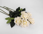 Load image into Gallery viewer, 20.5 in --- White Color --- Silk Real Touch Rose Spray -- Artificial Flower
