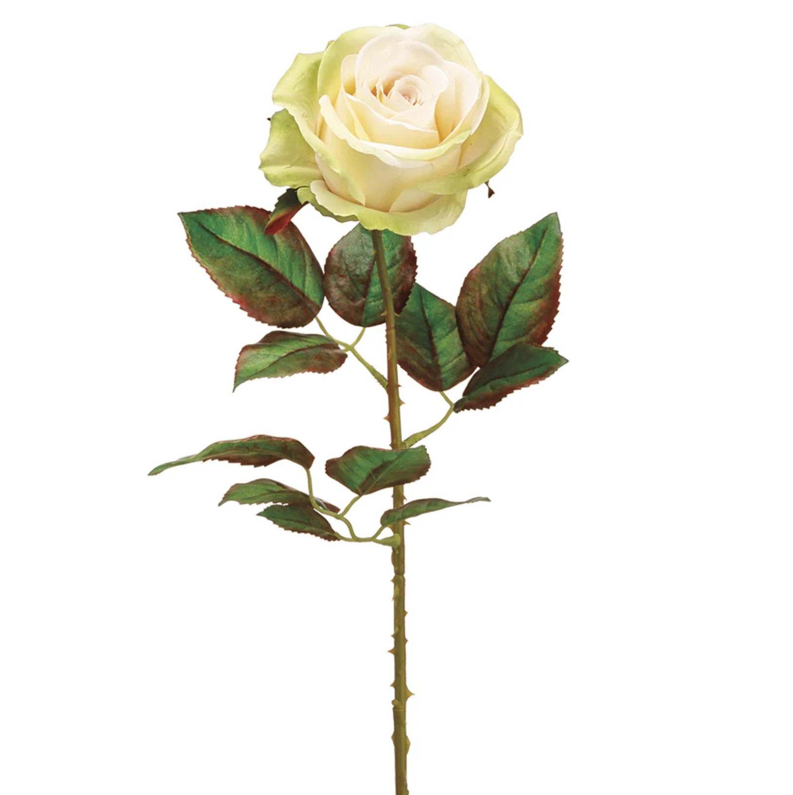 20.5 in --- Green / Blush Color --- Handwrapped Silk Rose Flower Spray -- Artificial Flower