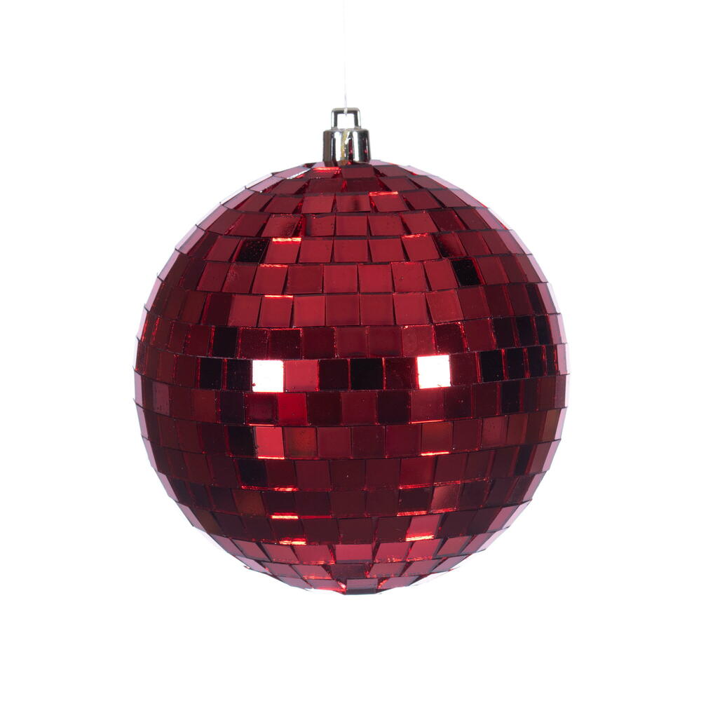 Red --- Mirror Ball Ornament -- Various Sizes by Vickerman®