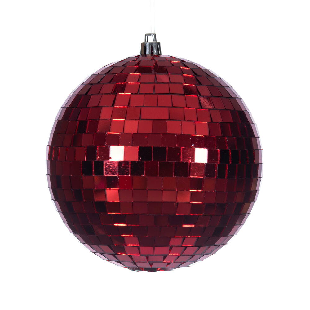 Red --- Mirror Ball Ornament -- Various Sizes by Vickerman®