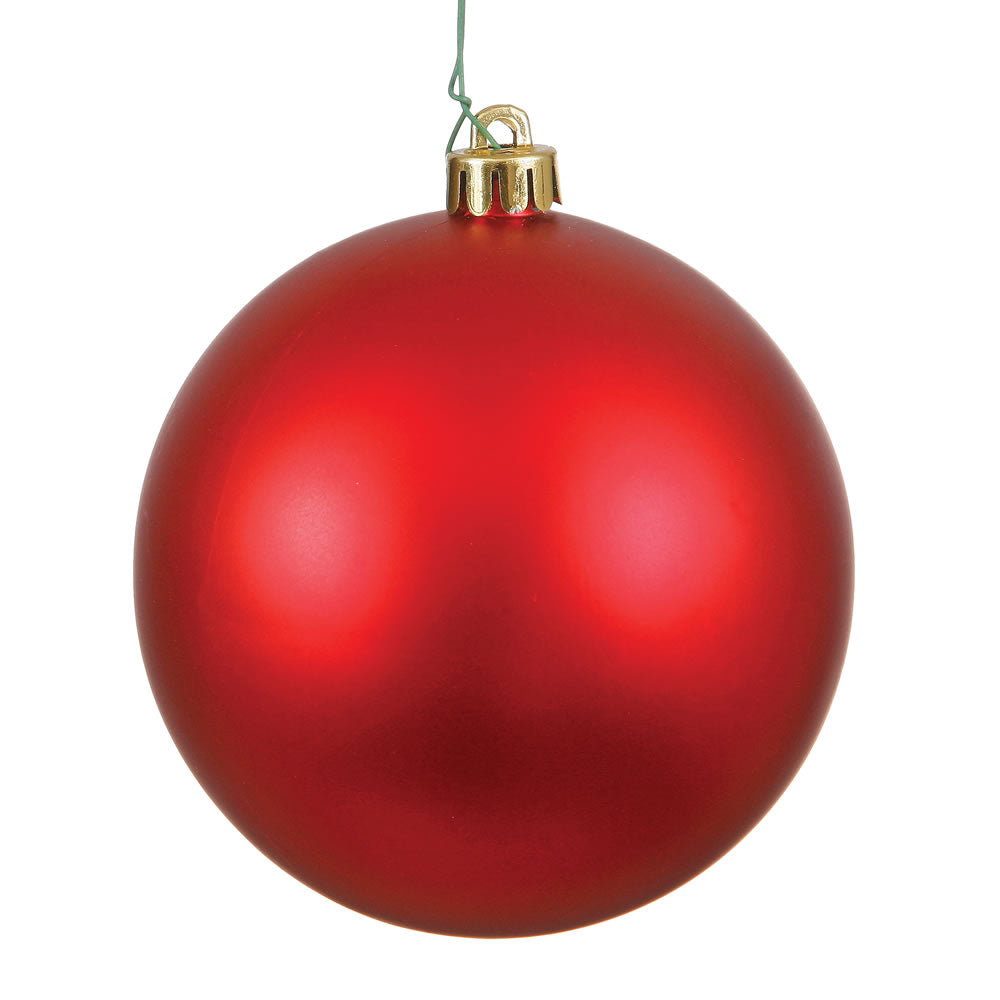 Red --- Matte Finish - Ball Ornament -- Various Sizes by Vickerman®