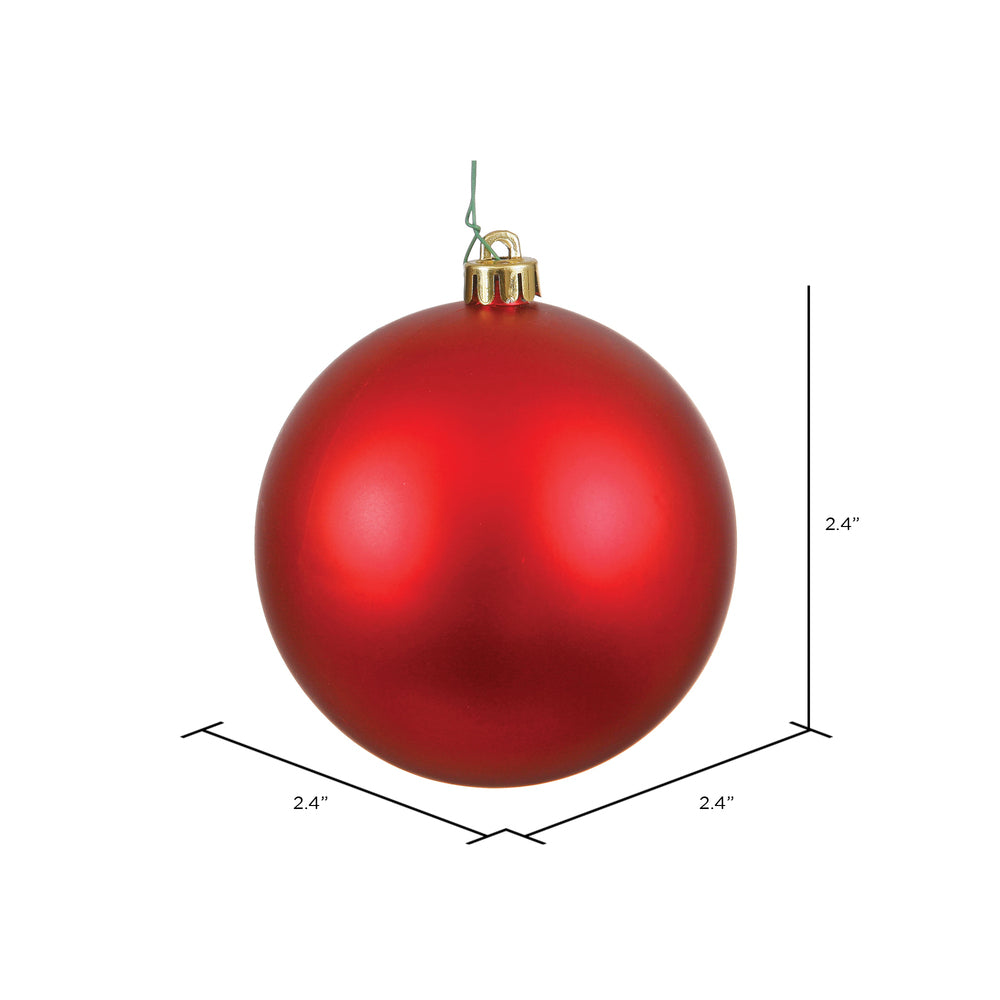 Red --- Matte Finish - Ball Ornament -- Various Sizes by Vickerman®