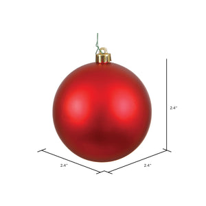 Red --- Matte Finish - Ball Ornament -- Various Sizes by Vickerman®