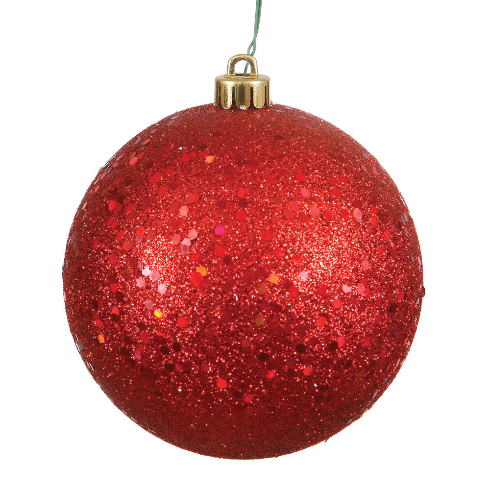 Red --- Sequin Finish - Ball Ornament -- Various Sizes by Vickerman®