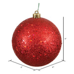 Load image into Gallery viewer, Red --- Sequin Finish - Ball Ornament -- Various Sizes by Vickerman®
