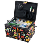 Load image into Gallery viewer, Rectangular Sewing Basket (Black / Sewing Notions Design) by DRITZ®
