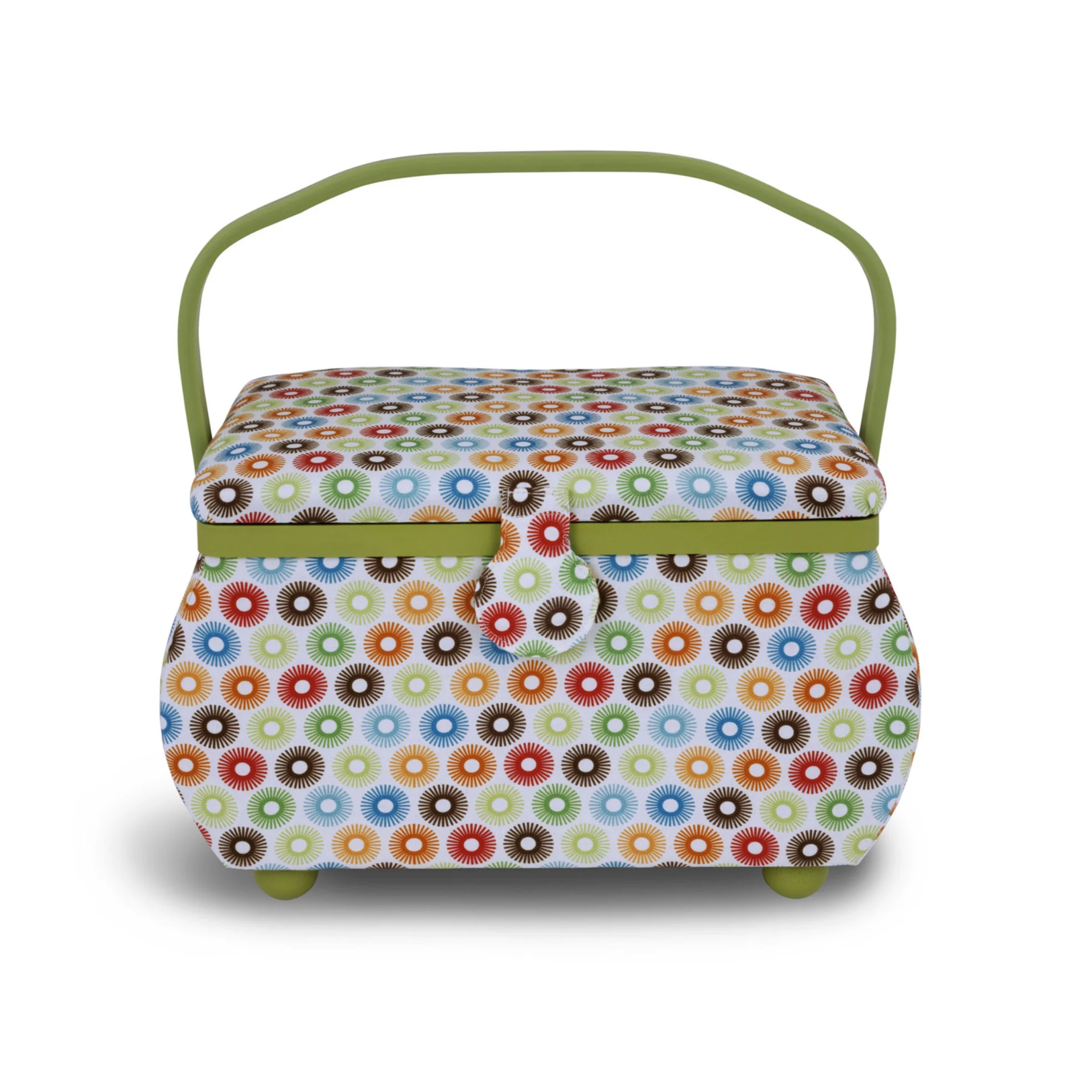 Curved Sewing Basket (Multicolor Retro Design) by DRITZ®