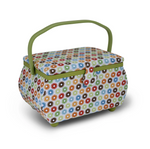 Load image into Gallery viewer, Curved Sewing Basket (Multicolor Retro Design) by DRITZ®
