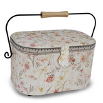 Load image into Gallery viewer, Large Oval (with Metal Handle) - Sewing Basket (Floral Print Design) by DRITZ®
