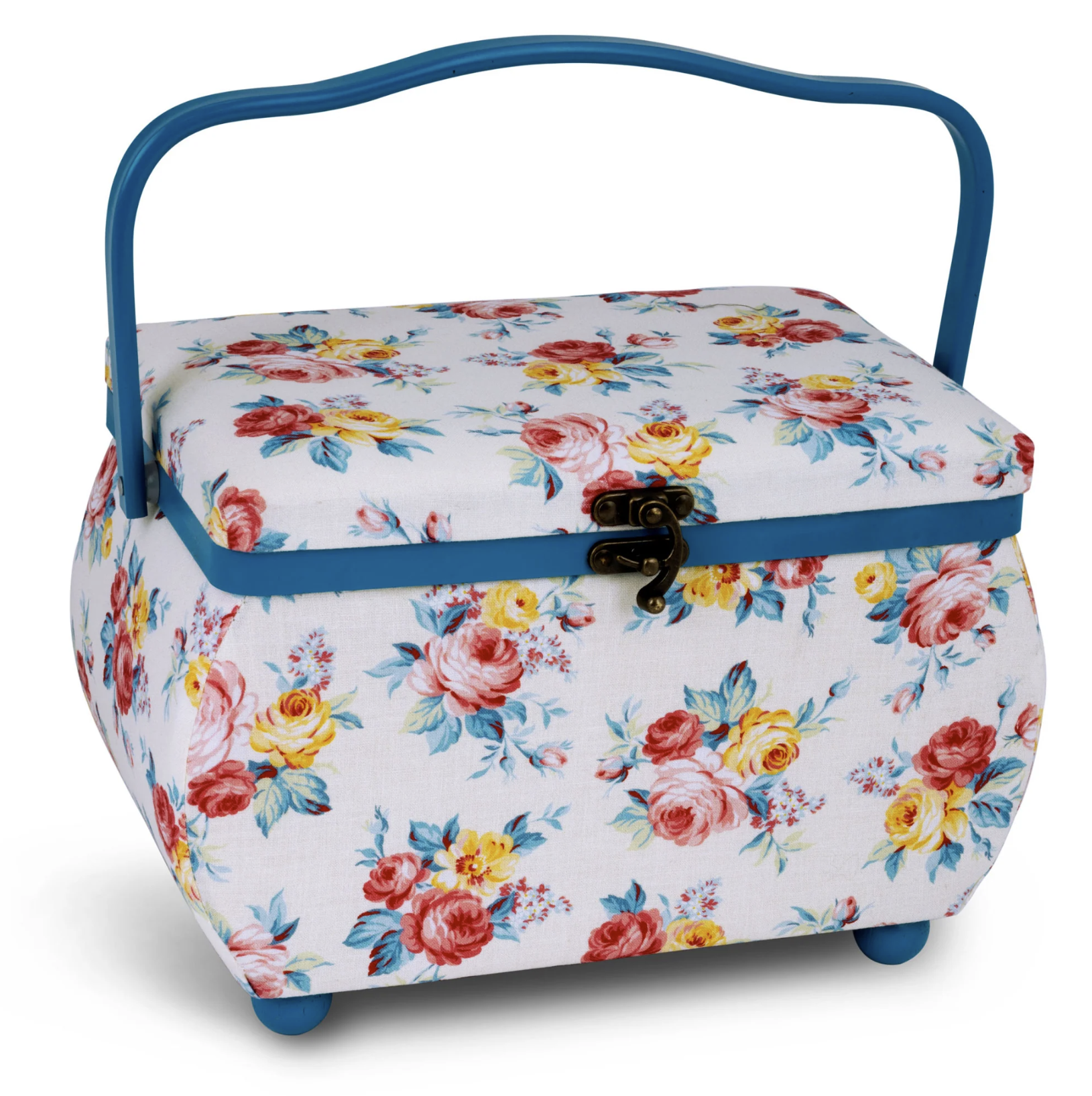 Medium Curved Sewing Basket (Floral Print Design) by DRITZ®