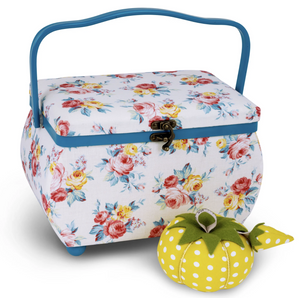 Medium Curved Sewing Basket (Floral Print Design) by DRITZ®