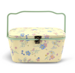 Load image into Gallery viewer, Large Oval Sewing Basket (Yellow Floral Design) by DRITZ®
