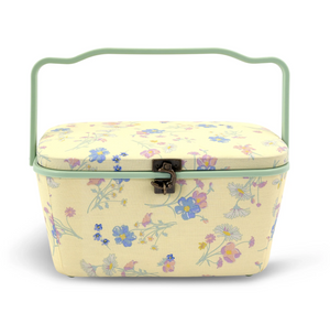 Large Oval Sewing Basket (Yellow Floral Design) by DRITZ®