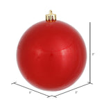 Load image into Gallery viewer, Red --- Candy Finish - Ball Ornament -- Various Sizes by Vickerman®
