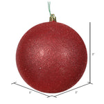 Load image into Gallery viewer, Red --- Glitter Finish - Ball Ornament -- Various Sizes by Vickerman®
