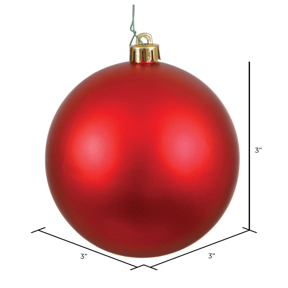 Red --- Matte Finish - Ball Ornament -- Various Sizes by Vickerman®